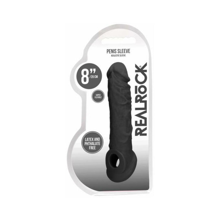 Realrock Skin 8 In. Penis Extender Sling Black