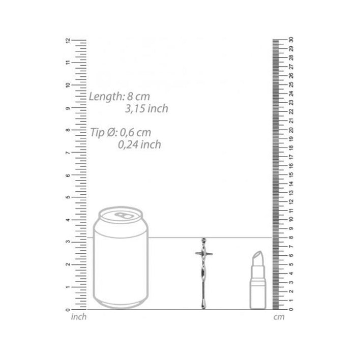 Ouch! Urethral Sounding - Metal Stick - Tiered - 6 Mm
