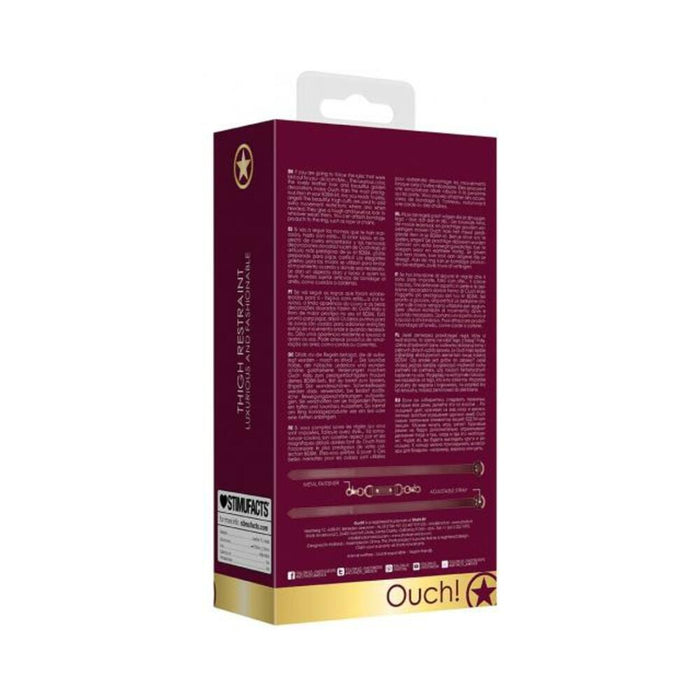 Ouch Halo Thigh Cuffs Burgundy