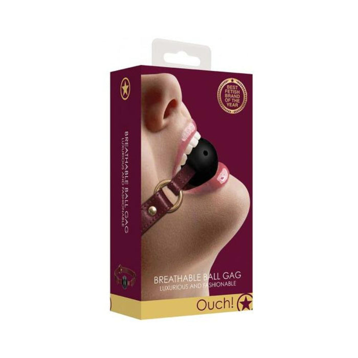 Ouch Halo Breathable Ball Gag Burgundy