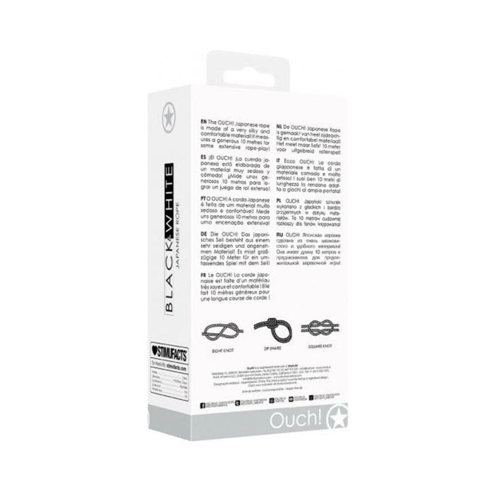 Ouch! Black & White Japanese Rope 10 Meters Black