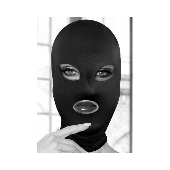 Ouch! Black & White Subversion Mask With Open Mouth And Eye Black