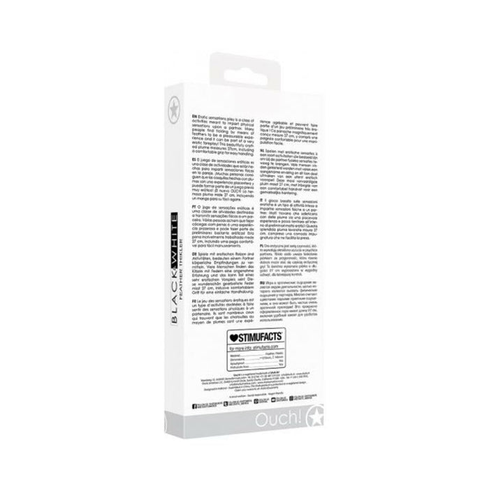 Ouch! Black & White Feather Tickler Black