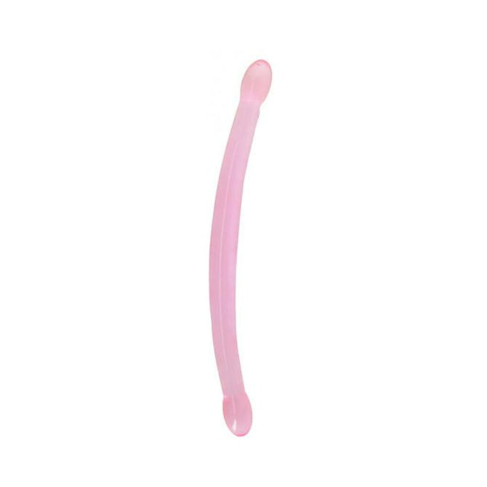 Shots Realrock Crystal Clear 17'' Double Dildo  - Pink
