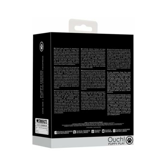 Ouch Neoprene Puppy Hood Black