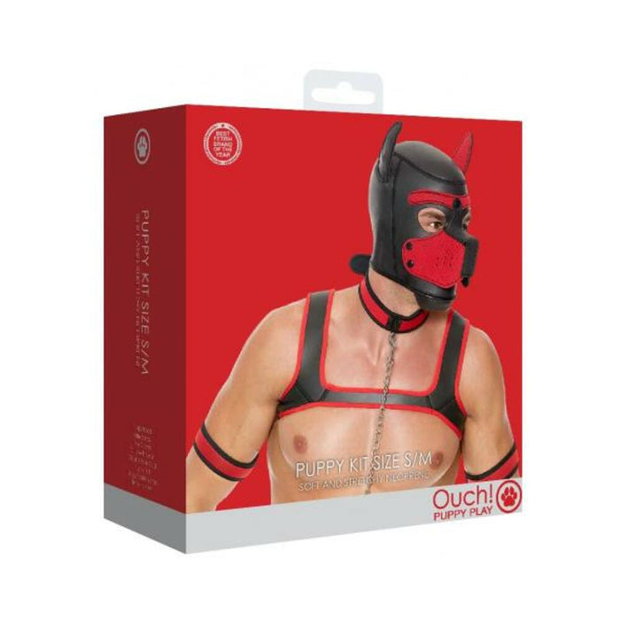 Ouch Neoprene Puppy Kit S/m Red