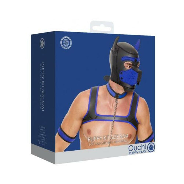 Ouch Neoprene Puppy Kit S/m Blue