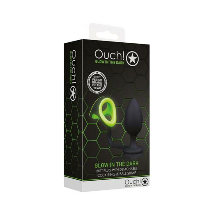 Ouch Butt Plug Cockring Ballstrap Gitd