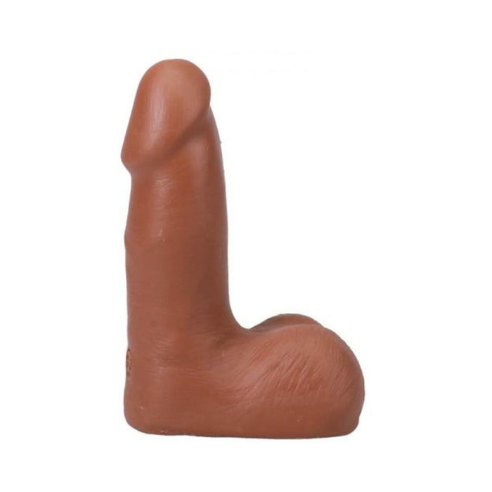 The Realistic Cock 5 In. Ultraskyn Vac-u-lock Dildo With Balls Caramel
