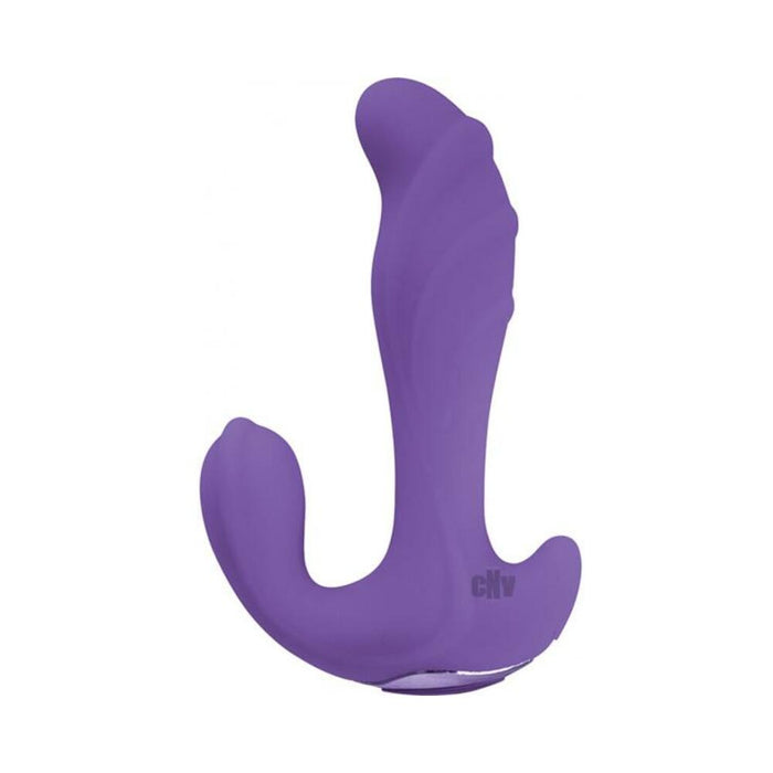 Amore Three Way Lover Silicone, Waterproof, 7 Functions, Usb Rechargable (included With Cable) Purpl