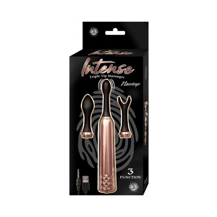 Intense Triple Tip Massager - Rose Gold