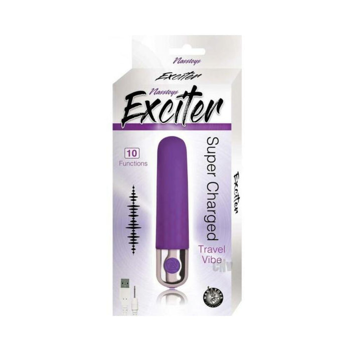 Exciter Travel Vibe Rechargeable Silicone Purple