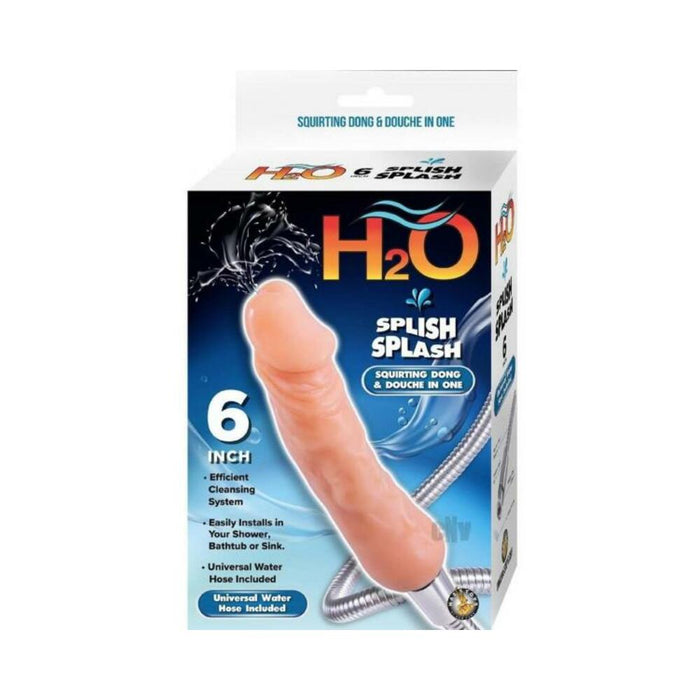 H2o Splish Splash 6 In. Dildo Douche Beige