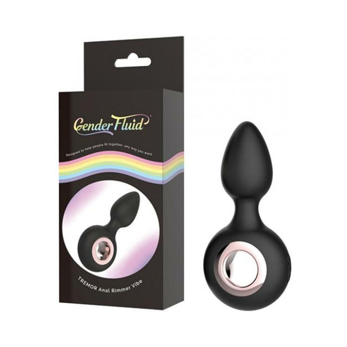Gender Fluid Tremor Ring Plug Anal Vibe - Black