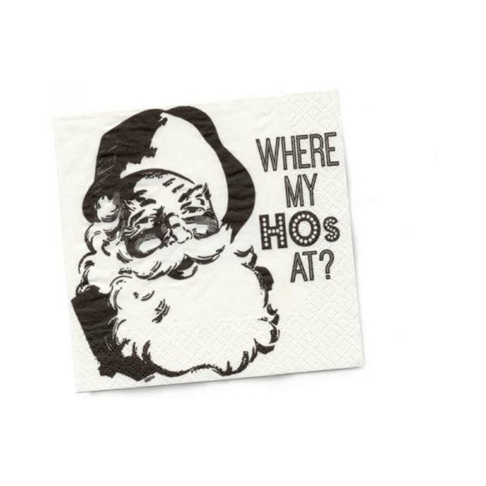 Twisted Wares Where My Hos At? Napkins 20-pack