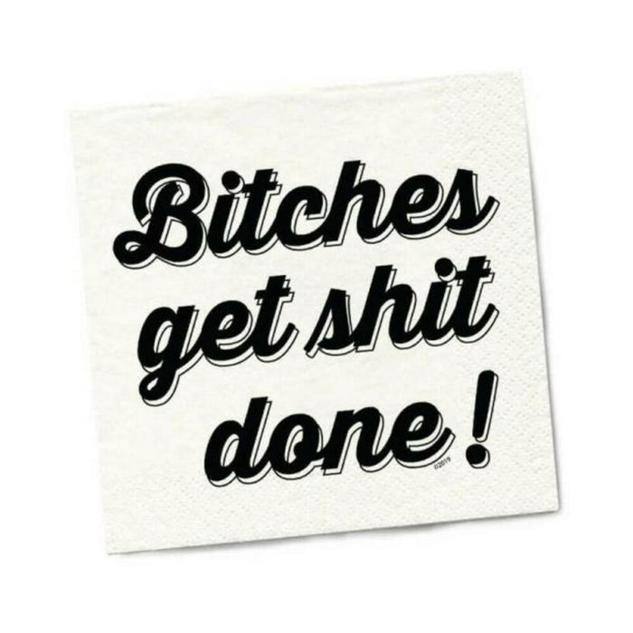 Twisted Wares Bitches Get Shit Done Napkins 20-pack