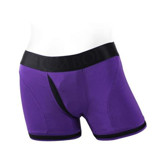 Spareparts Tomboii Nylon Boxer Briefs Harness Purple/black Size S