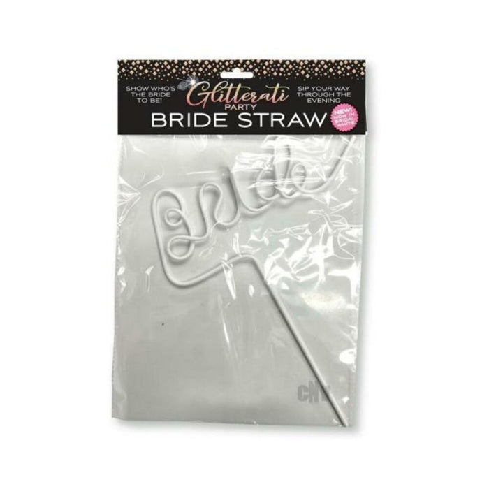 Glitterati Bride Straw White