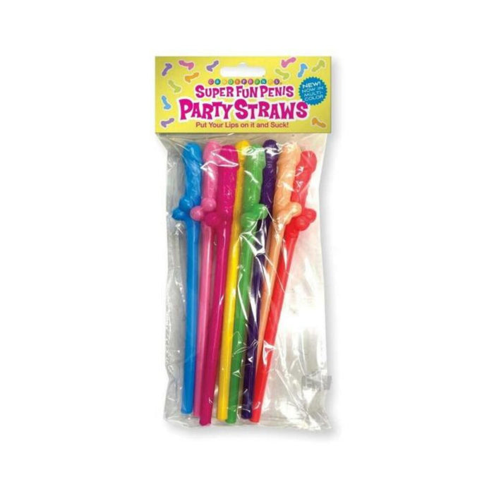 Super Fun Penis Party Straws 8-pack Multicolor