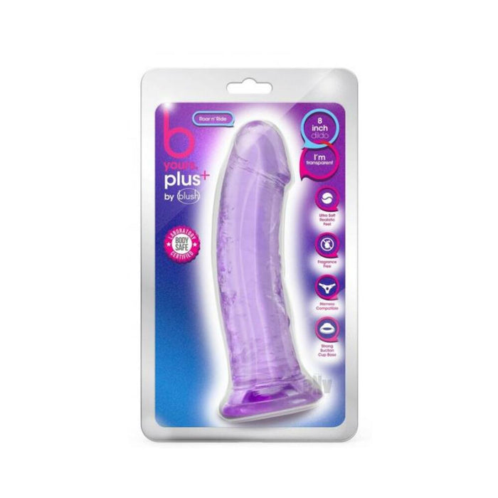 B Yours Plus Roar 'n' Ride Dildo Purple
