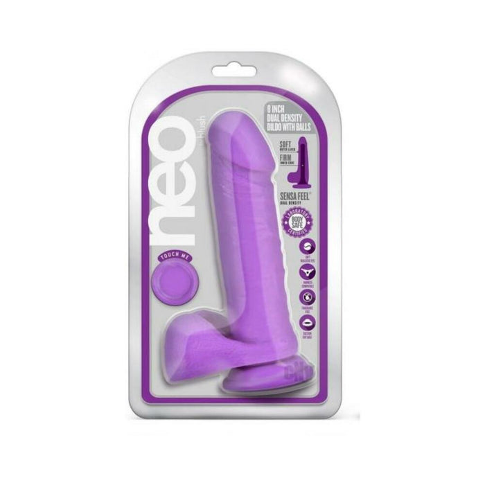 Neo Dual Density Dildo 8' Neon Purple