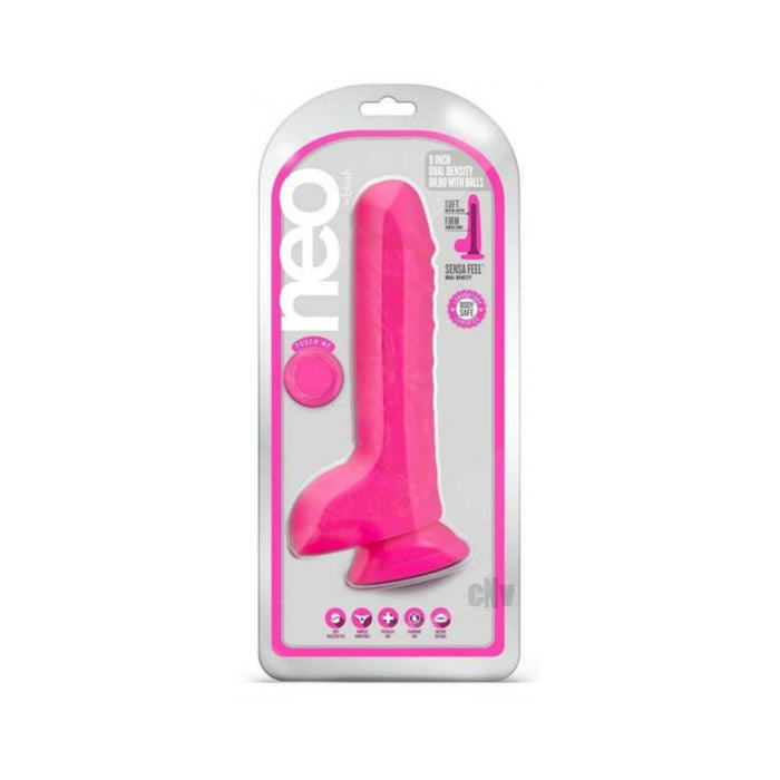 Neo Dual Density Dildo 9' Neon Pink