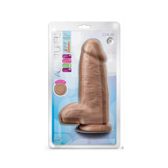 Au Naturel Chub Dildo 10 In. Mocha