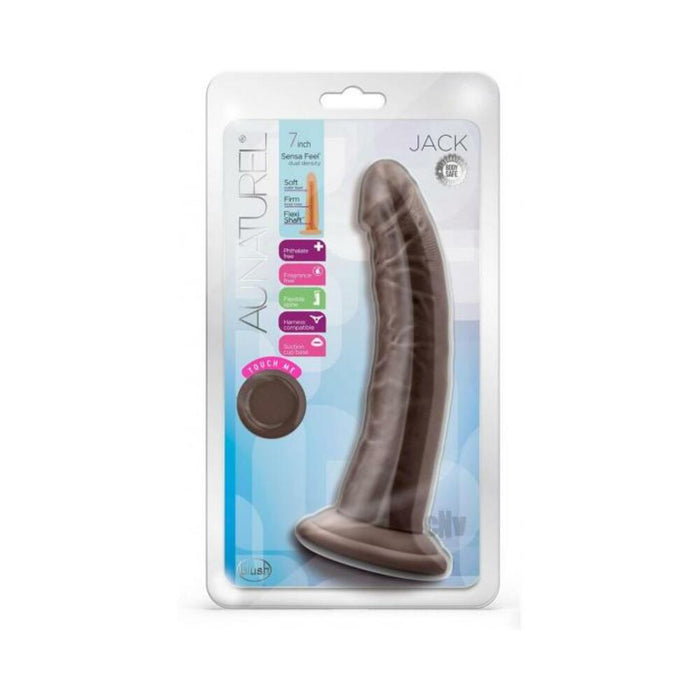 Au Naturel Jack Dildo 7 In. Chocolate