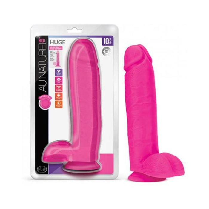 Au Naturel Bold Huge Dildo 10 In. Pink