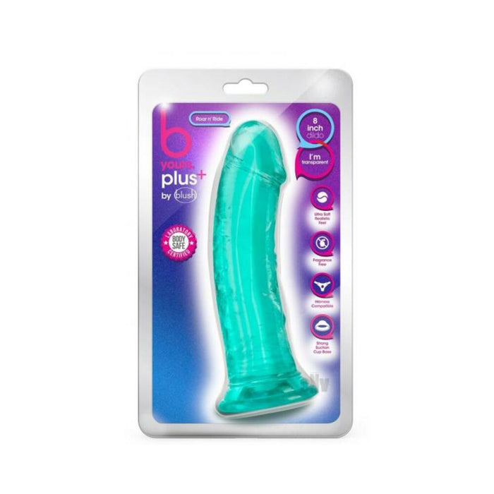 B Yours Plus Roar 'n' Ride Dildo Teal