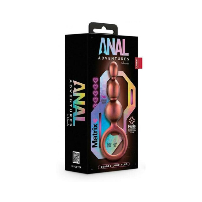 Anal Adv Matrix Beaded Loop Plug Copper
