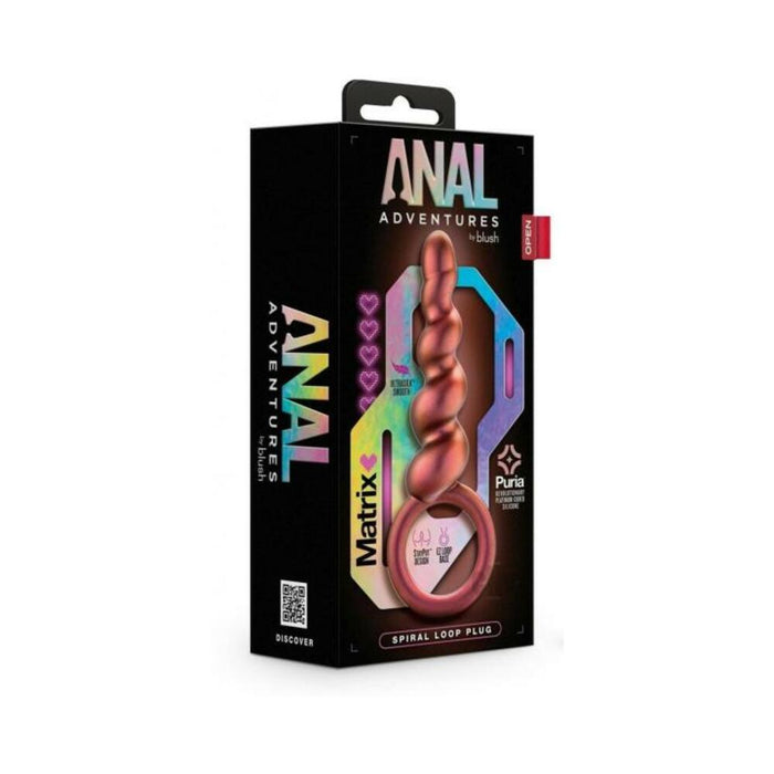 Anal Adv Matrix Spiral Loop Plug Copper