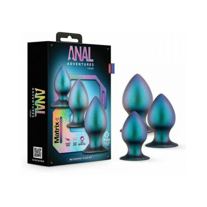 Anal Adventures Matrix Metaverse Plug Kit Dark Millenia
