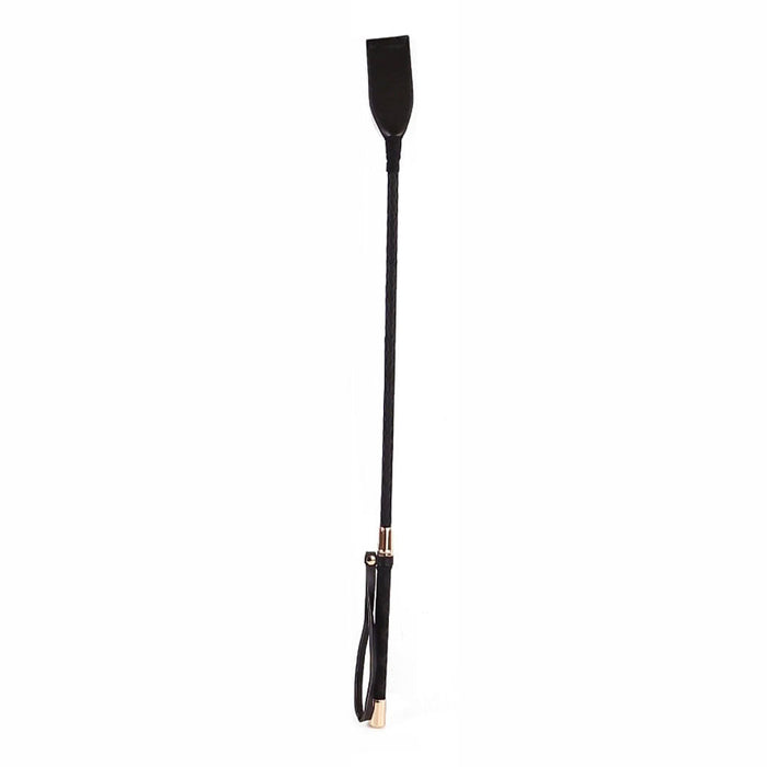 18&quot; PU Golden Tip Riding Crop Black