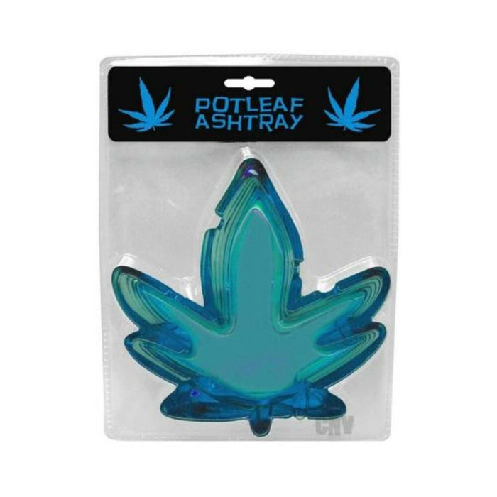 Blue Pot Leaf Ashtray