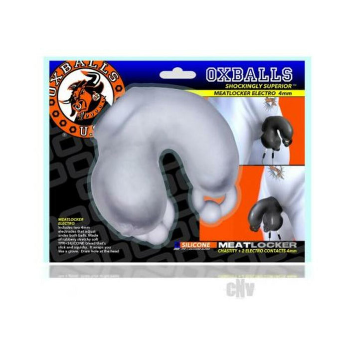 Oxballs Meatlocker Electro Chastity 4 Mm Clear Ice