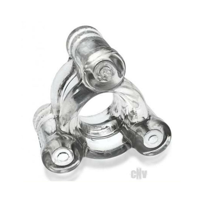 Oxballs Heavy Squeeze Weighted Squeeze Ballstretcher With 3 Stainless Steel Weights Clear