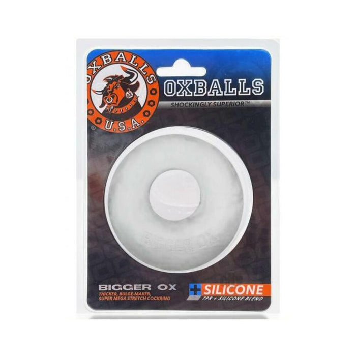 Oxballs Bigger Ox Thick Cockring Silicone Tpr Clear Ice