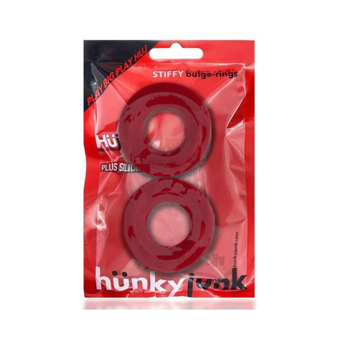 Oxballs Stiffy 2-pack Bulge Cockrings Silicone Tpr Cherry Ice