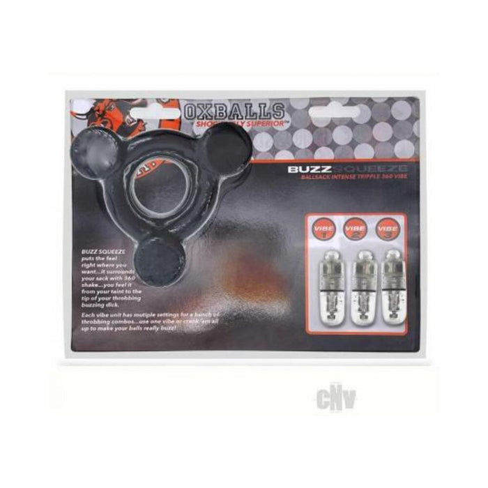 Oxballs Buzz Squeeze Triple-vibe Ballstretcher Flextpr Black