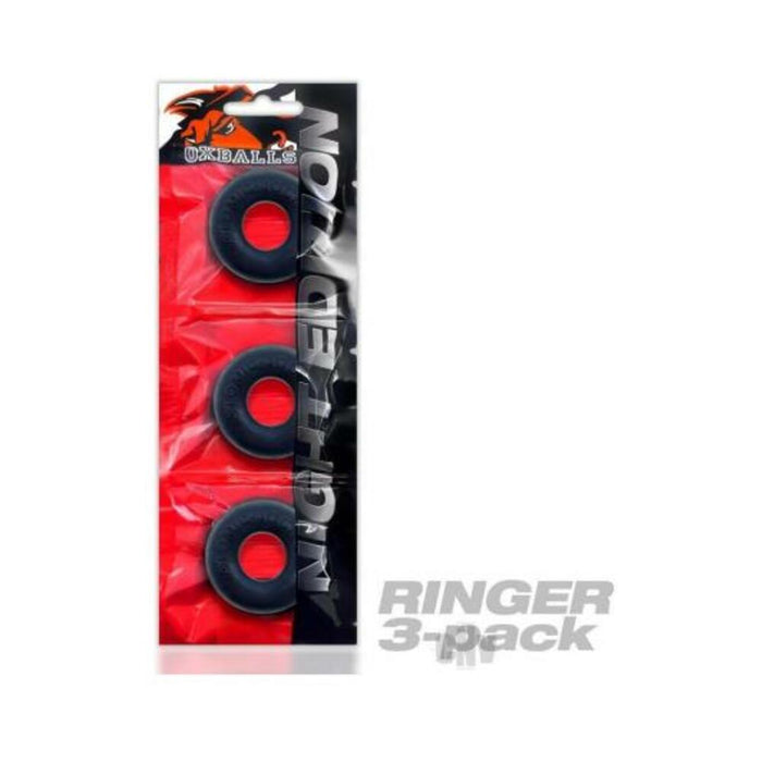 Oxballs Ringer Cockring 3-pack Plus+silicone Special Edition Night