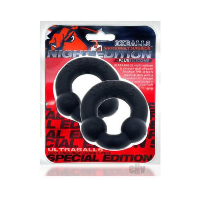 Oxballs Ultraballs 2-pack Cockring Plus+silicone Special Edition Night