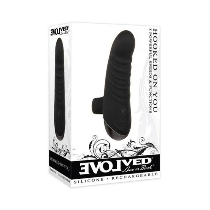 Evolved Hooked On You Rechargeable Silicone Black