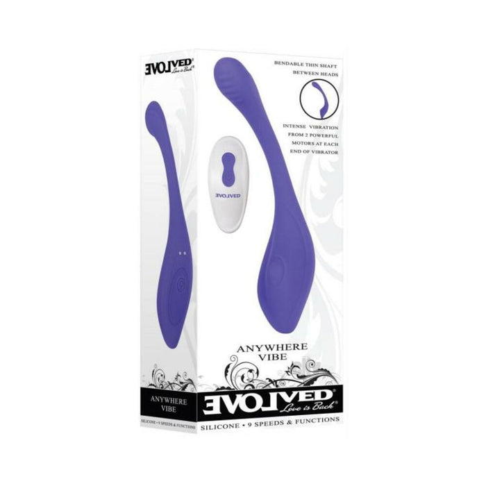Evolved Anywhere Vibe Rechargeable Silicone Blue