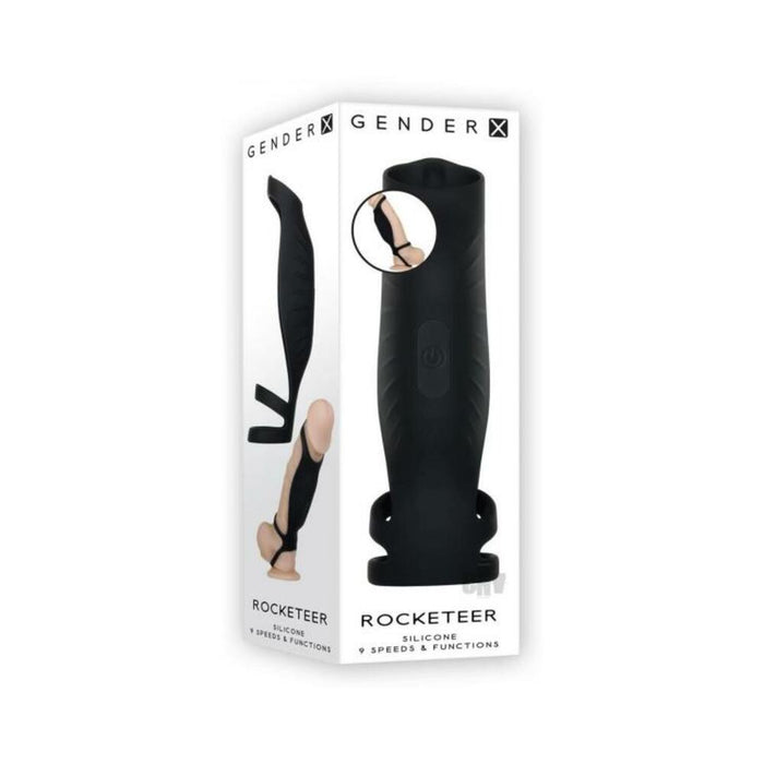 Gender X Rocketeer Vibrating Penis Sheath Black