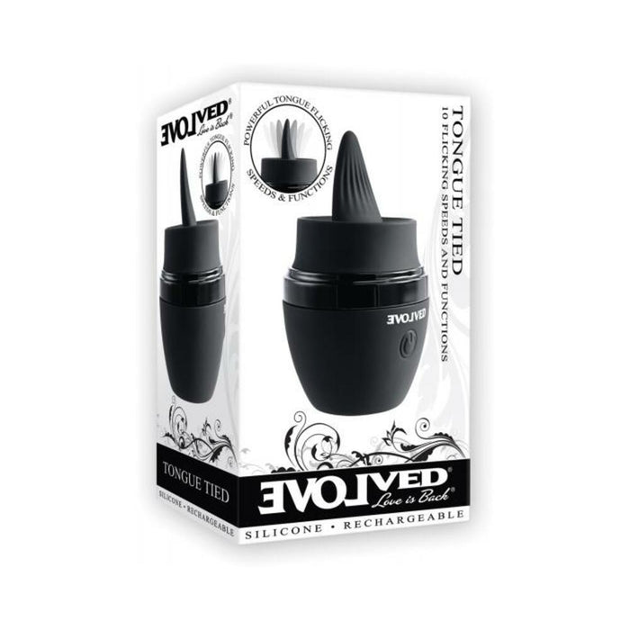 Evolved Tongue Tied Silicone Rechargeable Black