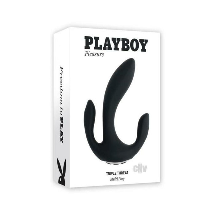 Playboy Triple Threat Rechargeable Come Hither Vibe Silicone 2am