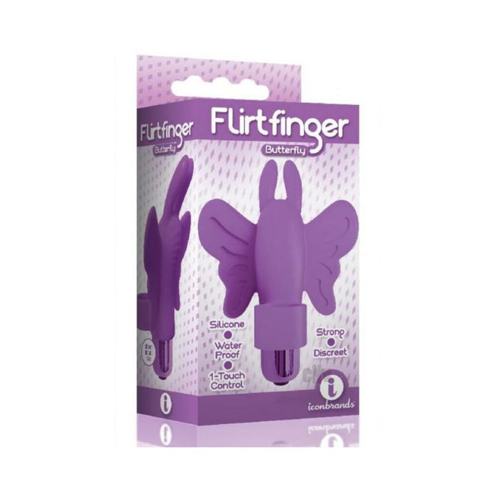 The 9's Flirt Finger Butterfly Finger Vibrator Purple