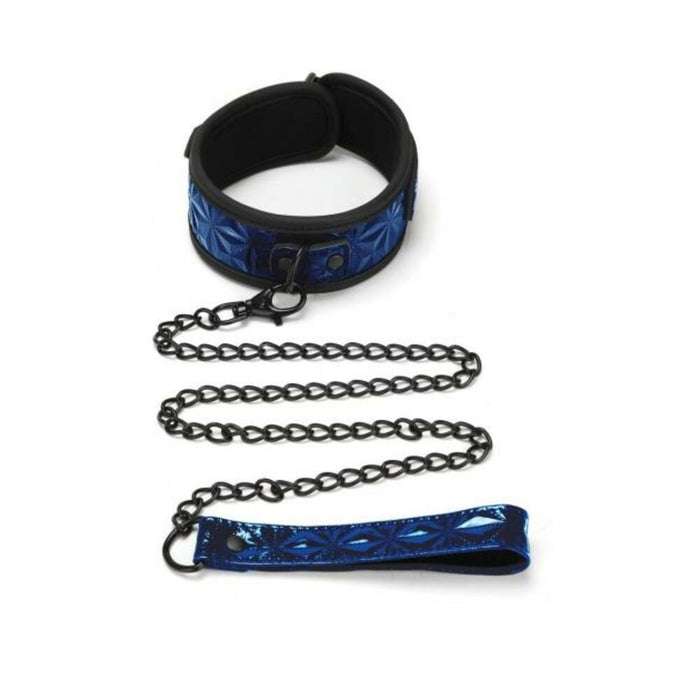 Diamond Collar And Leash Blue