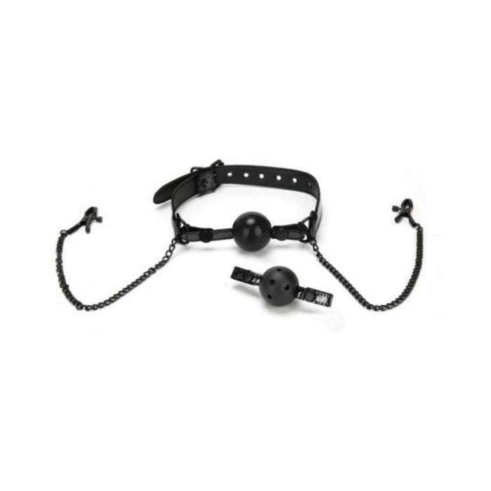 Whip Smart Diamond  Gag/nipple Clips Blk